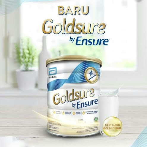 

Goldsure by Ensure vanila 400gr susu formula terbaru nutrisi lebih