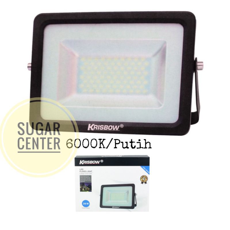 Krisbow Lampu Sorot LED 30 Watt Ip65/Lampu Sorot Outdoor/Lampu Sorot Tahan Cuaca/Lampu Sorot LED