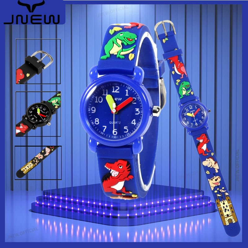 Jam Tangan Anak Laki-laki Jam Alarm Jam Tangan Elektronik Tahan Air 7 warna berkedip jam tangan pola