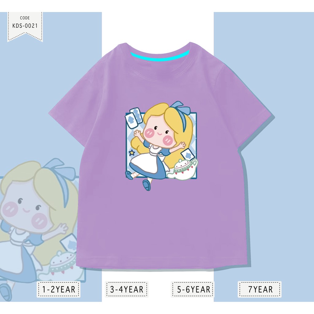 Baju Anak / Kaos Distro DTF Anak Perempuan / Alice / Unisex / Motif / Atasan Kids