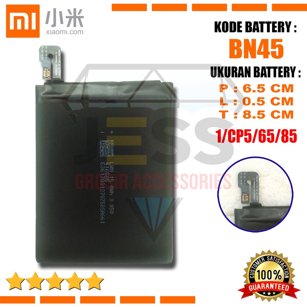 Baterai Battery Original Xiaomi BN45 &amp; BN-45 For Tipe REDMI Note 5 - Note 5 Pro - Note5 pro - M1803E7SG - M1803E7SC - M1803E7SH