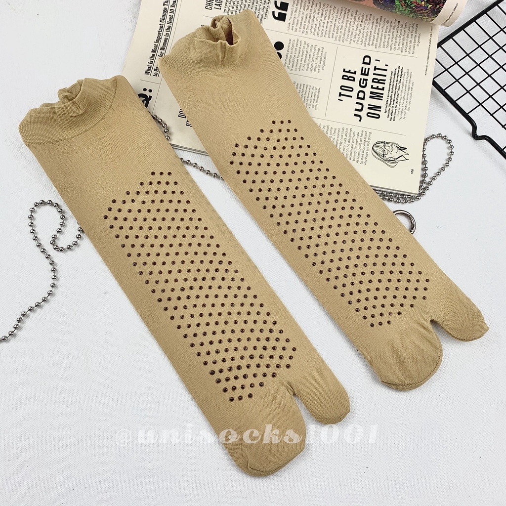 TERMURAH Kaos kaki stoking jempol tipis bahan stoking  anti slip pendek panjang