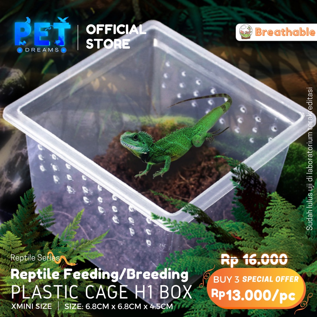 PROMO KANDANG REPTIL INSECT MINI FEEDING TARANTULA ENCLOSURE KOTAK HABITAT NOMOY BOX