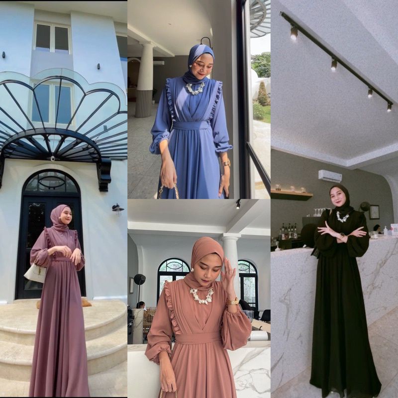 GAMIS CERUTY/AZALEA DRES CERUTY ARMANY/GAMIS WANITA/DRESS MUSLIM REMAJA/GAMIS PESTA PREWEDDING/DRESS MUSLIM TERBARU/GAMIS MALAYSIA/BAJU GAMIS MUSLIMAH BUSUI TERMUARAH/OLLA GAMIS SIZE M L XL/FAR MOSLEMSTORE