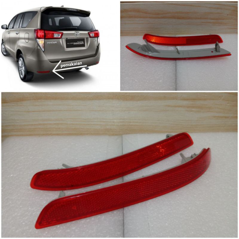 REFLEKTOR BEMPER BELAKANG MOBIL TOYOTA INOVA REBON, BARANG SESUAI FOTO BARANG BARU BARANG DI JAMIN T