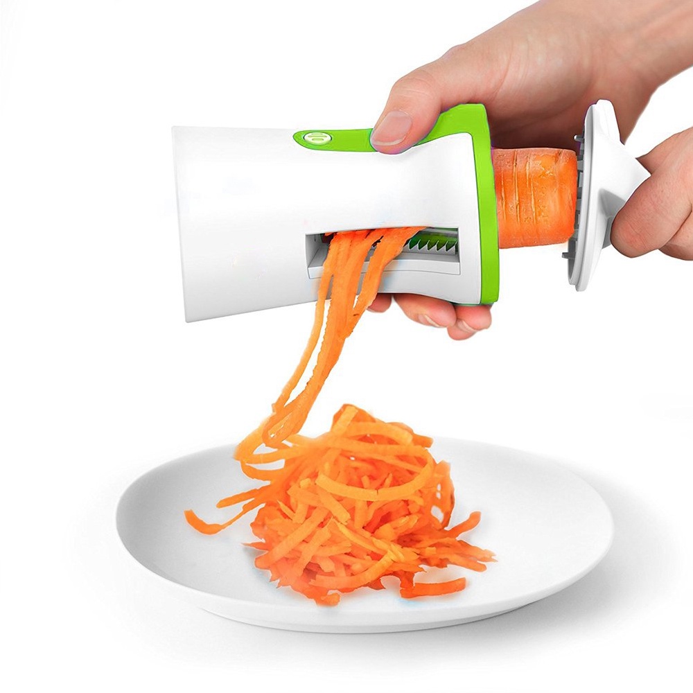 Alat Pengiris Sayuran / Kentang / Spaghetti Bentuk Spiral Bahan Stainless Steel Untuk Dapur