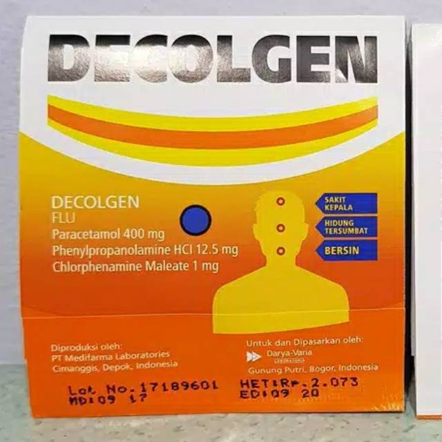 Decolgen flu Demam Panas Pilek ORIGINAL-BPOM