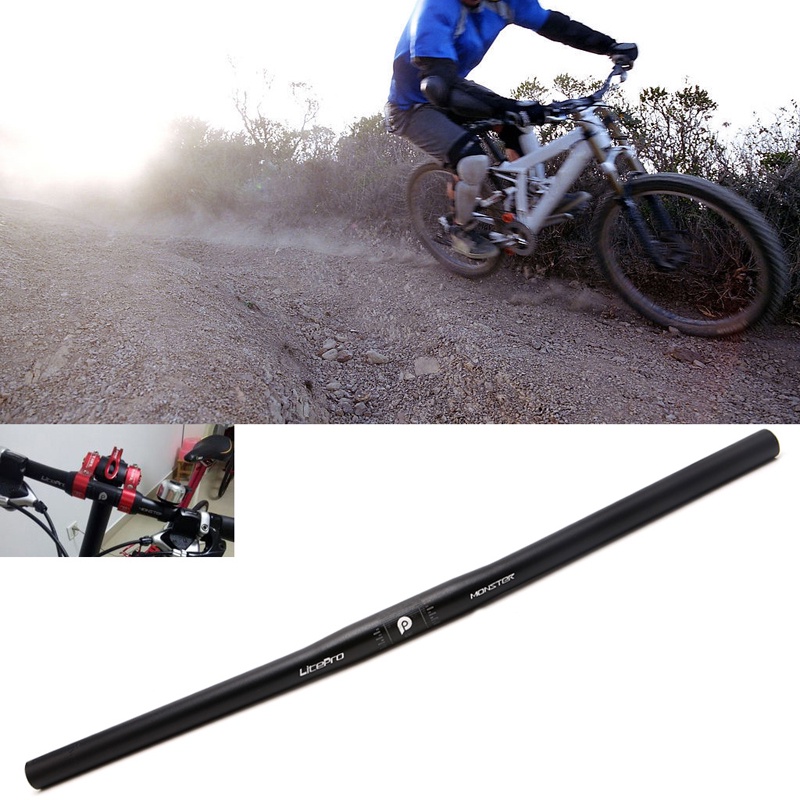 Matahari 25.4mm Aluminium Alloy Stang Sepeda Lurus MTB Riser Flat Handle Bar