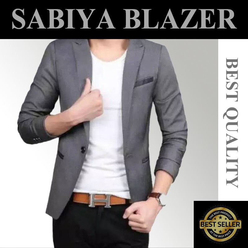 Blazer Pria Grey Blazer Keren