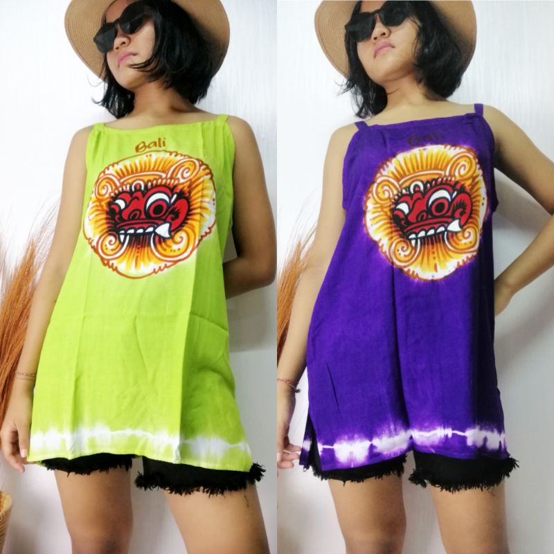 Atasan Tanktop Lukis Rayon Barong Bali Dewasa / Atasan Bali / Baju Barong Bali / Atasan Barong Bali