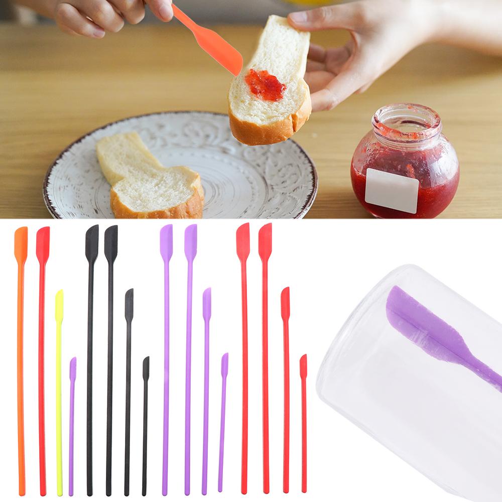 Solighter 4pcs / Set Spatula Mini Bahan Silikon Untuk DIY Kosmetik / Makeup