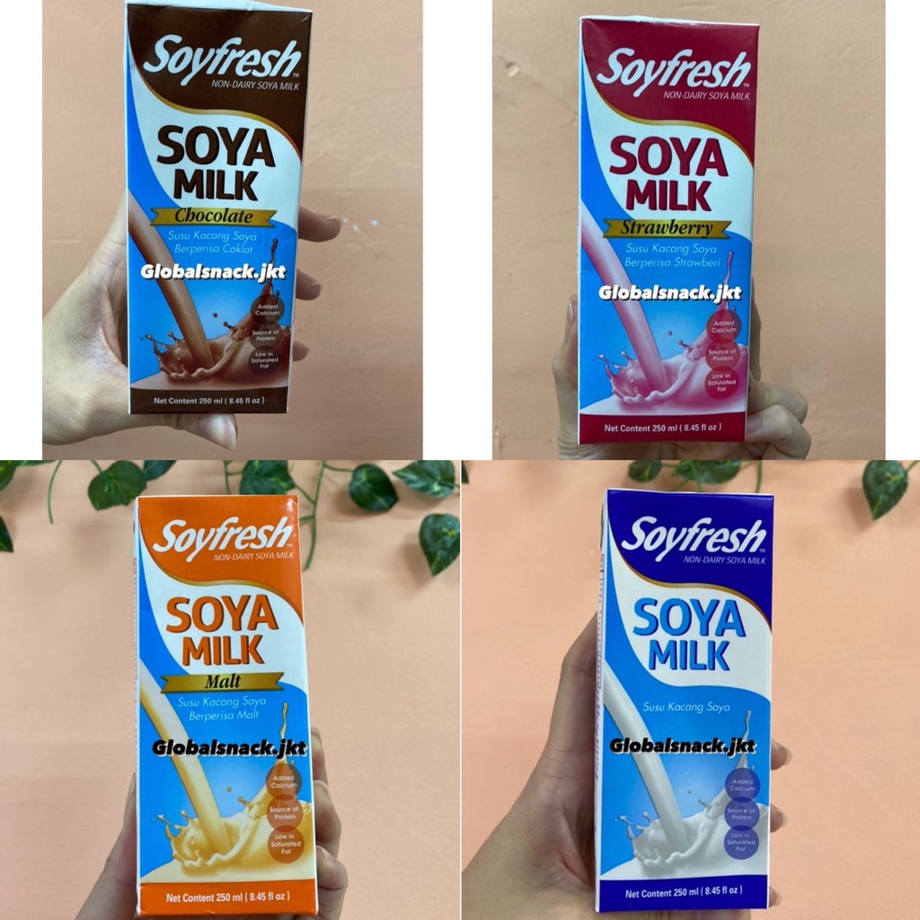 

SOYFRESH SOYA MILK CHOCOLATE / STRAWBERRY / MALT / ORIGINAL - SOYMILK SUSU KACANG KEDELAI NON DAIRY MILK