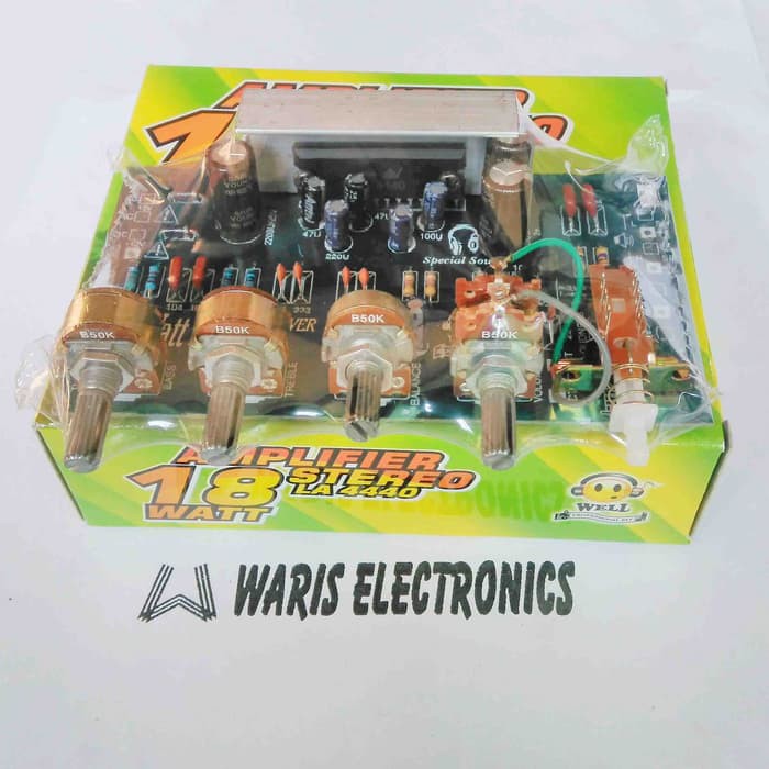 kit mesin speaker aktif stereo amplifier power 18Watt 12V plus loudnes