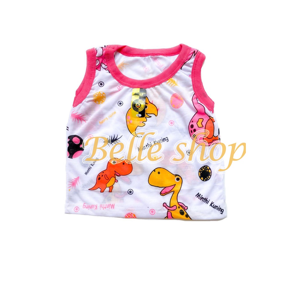 Singlet Unisex Dino Full Sablon Kaos Dalam Anak Cewek Cowok