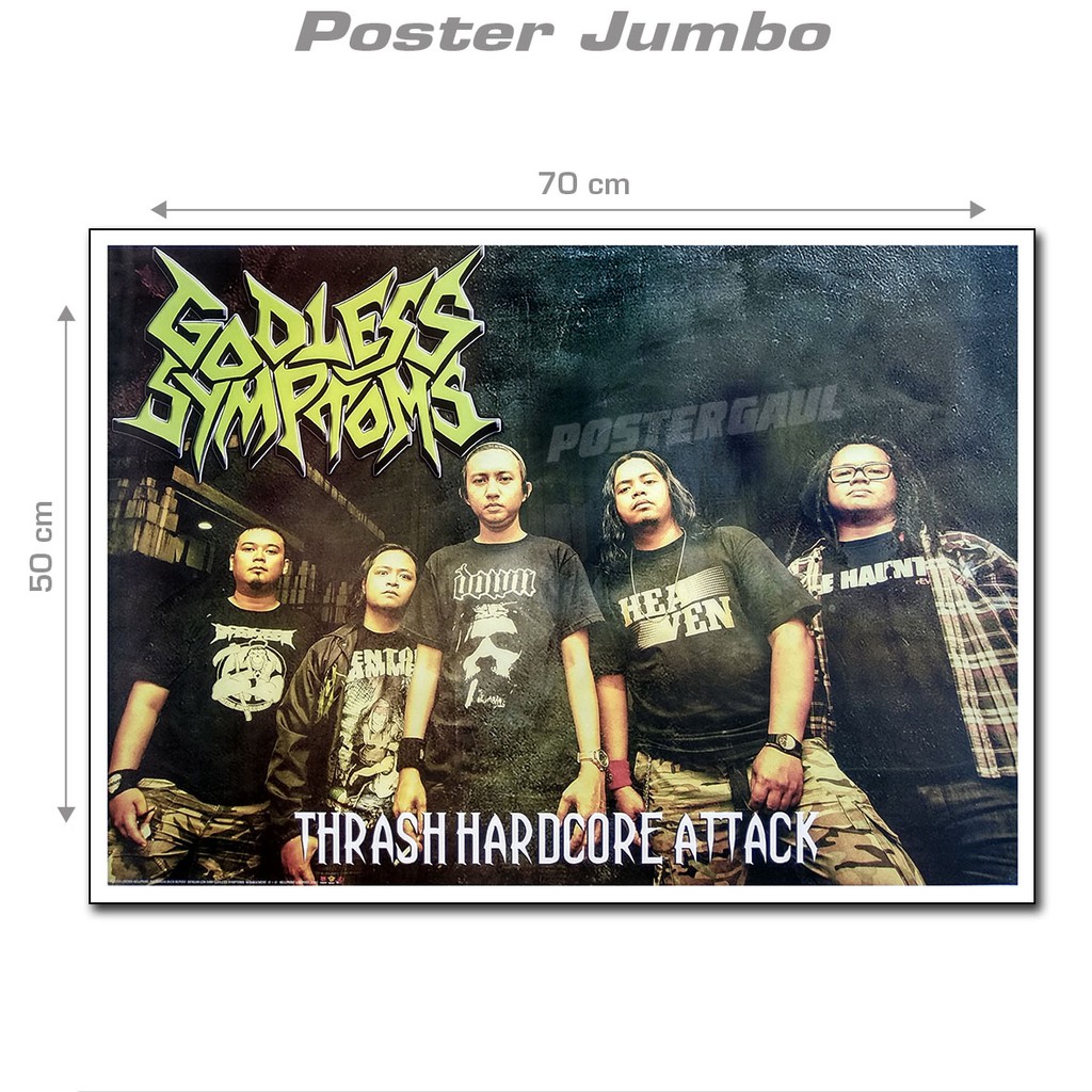 Poster Jumbo: GODLESS SYMPTOMS #RJ105 - ukuran 50 x 70 cm