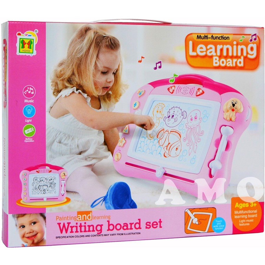 

PAINTING AND LEARNING WRITING BOARD PINK MAINAN PAPAN TULIS