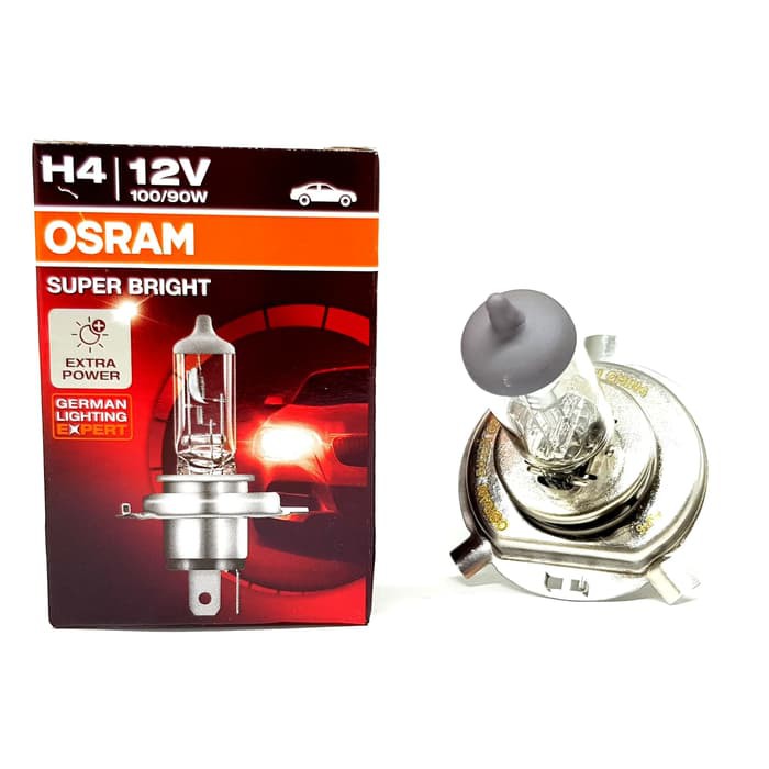 BOHLAM OSRAM LAMPU HEADLAMP MOBIL H4 100/90W 12V CAHAYA KUNING