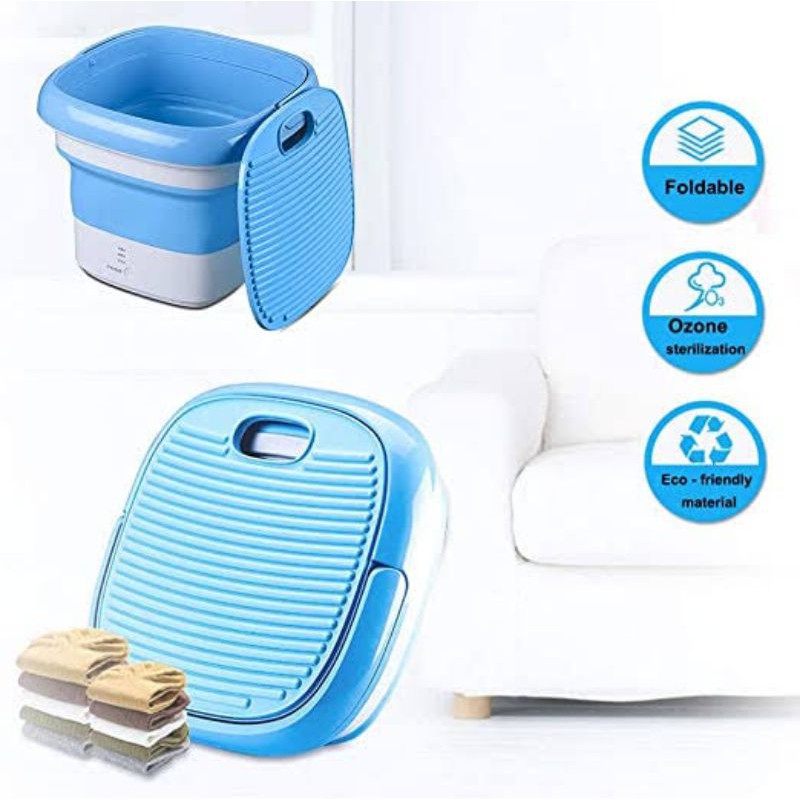 Mesin Cuci Mini Lipat Portable - Folding Washing Machine Kapasitas 1.8kg