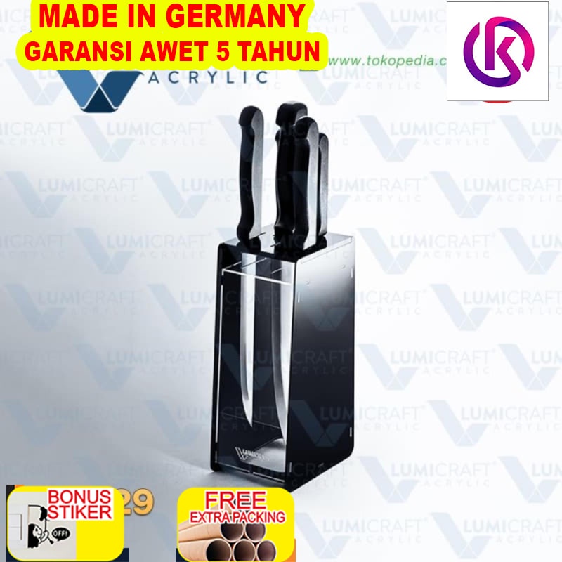 

Terlaris Tempat Pisau Akrilik / Acrylic Knife Stand Size Large| TP-129
