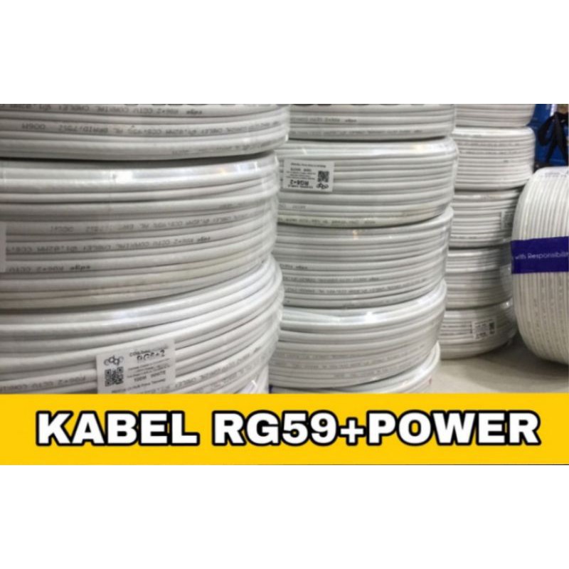 KABEL CCTV RG59 PLUS POWER 100 METER 100%