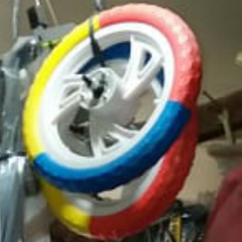 Sepasang Ban Spon / Busa Sepeda anak 12 inchi ban eva sepeda anak set, Roda mati komplit