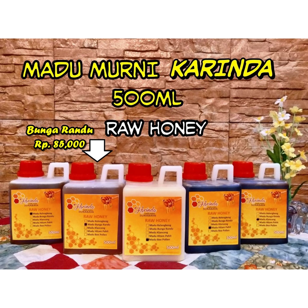 

Madu Asli / Murni "KARINDA" Bunga Randu 500ml
