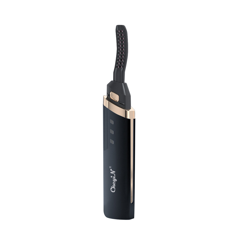 

CkeyiN USB Rechargeable Heated Eyelash Curler Electric Eyelash Curler with LCD Light 3 Temperature Gears
