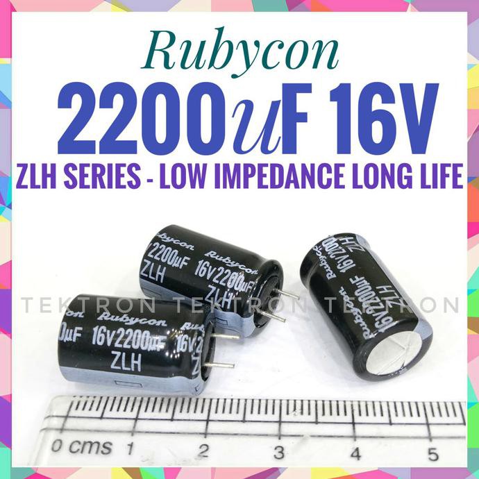 Rubycon 2200uF 16v ZLH series asli original tektron22 Ayo Beli