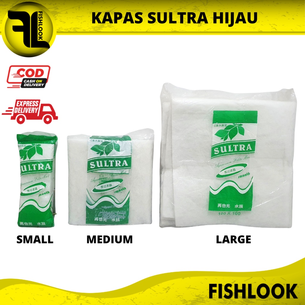 KAPAS SULTRA HIJAU MEDIUM BUSA FILTER MEDIA AQUARIUM AQUASCAPE TEBAL