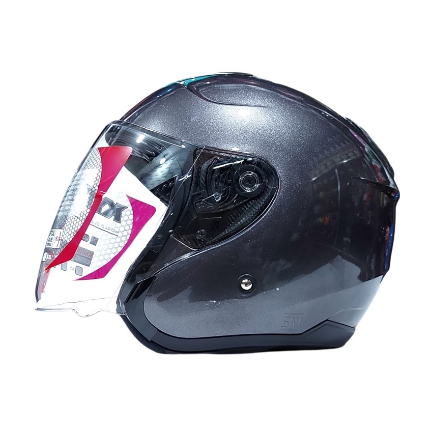 Helm KYT KYOTO R Solid Abu Gunmetal Glossy Original