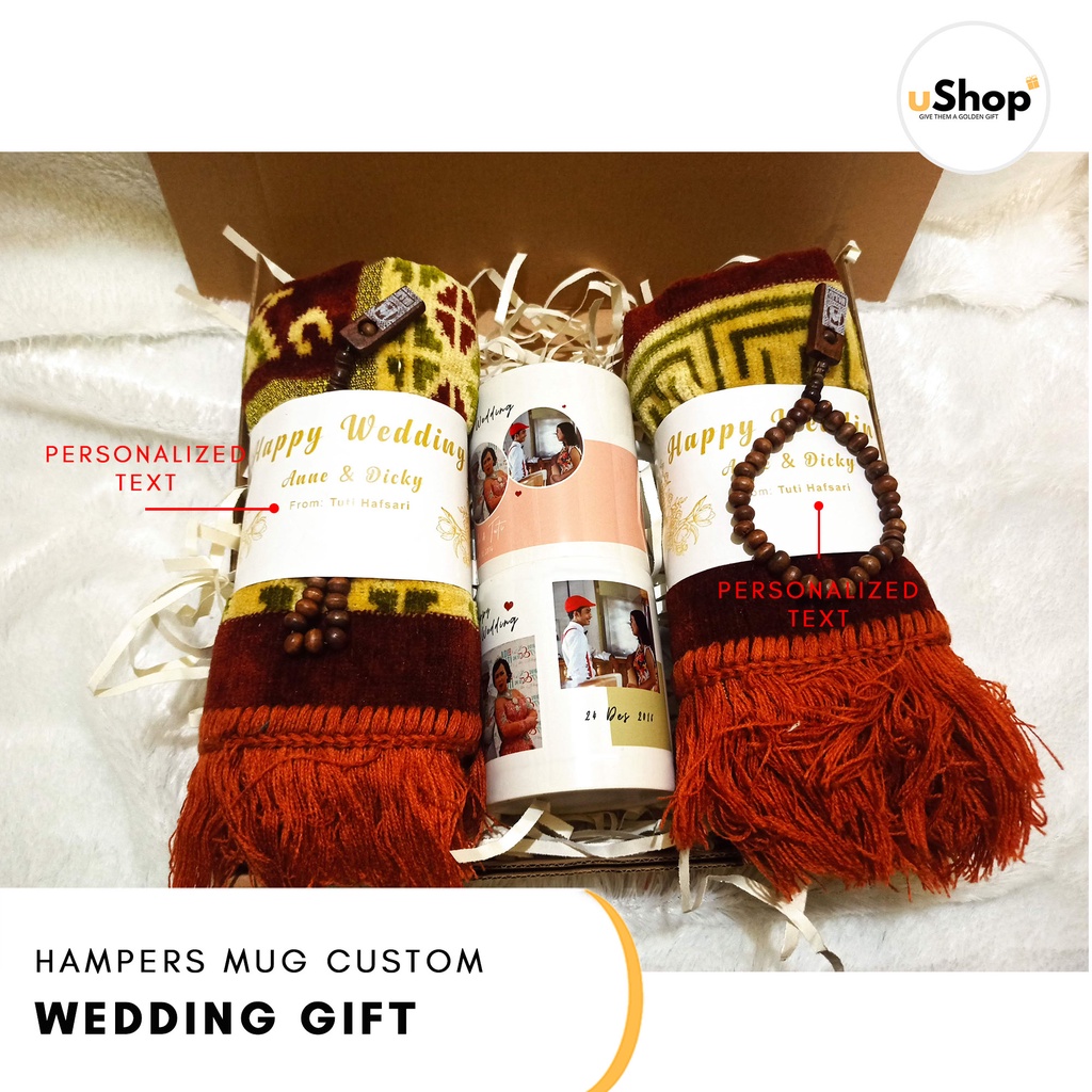 CUSTOM MUG KADO PERNIKAHAN EXCLUSIVE HAMPERS WEDDING