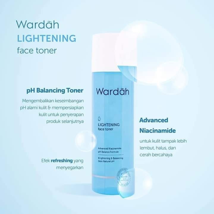 ⭐BAGUS⭐ WARDAH LIGHTENING SERIES | Gentle Wash Foam Toner Day Night Cream Gel Serum Clay Mask Paket