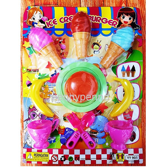 Mainan Anak Ice Cream &amp; Burger Set (SNI)