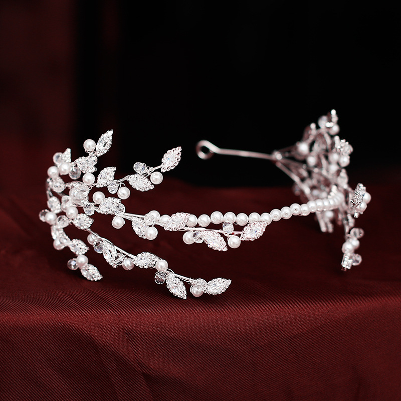 Zirkon Bridal Headband Mahkota Pengantin untuk Pernikahan / Wisuda