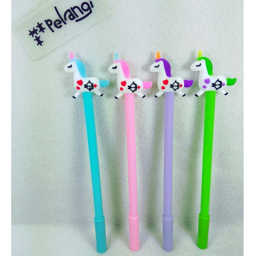 

SALE Bolpen Gel Karakter CUPID UNICORN 8710 isi 4 pcs