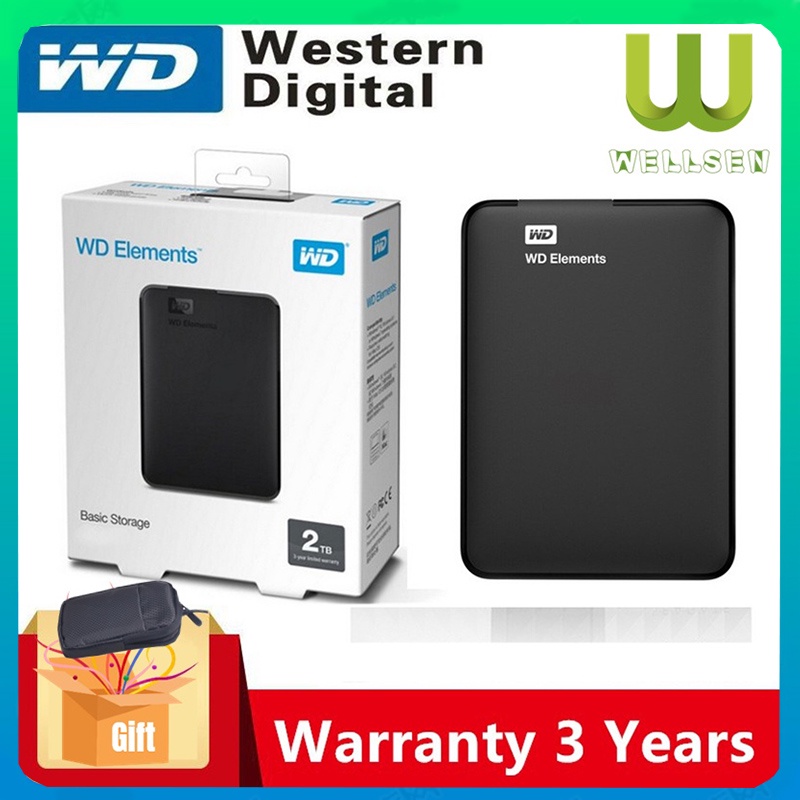 Western Digital WD 1TB 2TB Hardisk Eksternal 2.5&quot; Portable Hardisk USB 3.0 HDD Untuk PC/Laptop