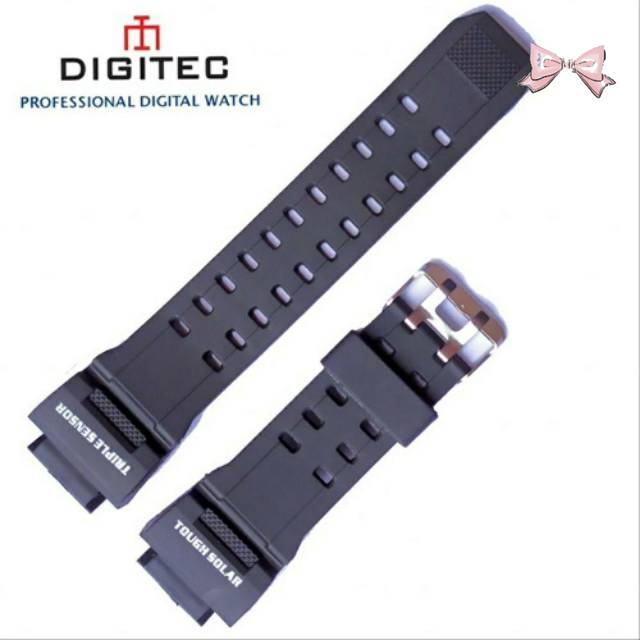 Strap Tali Jam Tangan Digitec DG 2064 T DG-2064T DG2064-T DG2064T WARNA HITAM