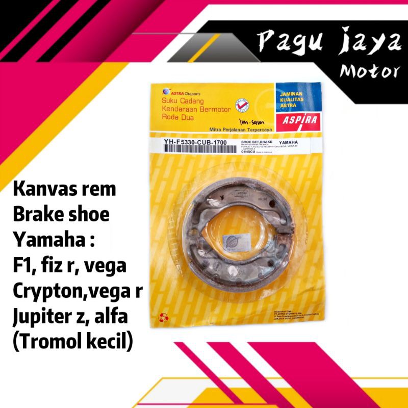 kanvas kampas rem belakang yamaha crypton vega r f1 fiz r jupiter z alfa aspira