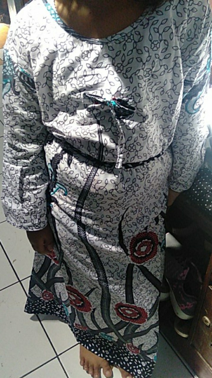 Batik Couple Keluarga - Sania Ruffle Batik Couple Ori Ndoro Jowi