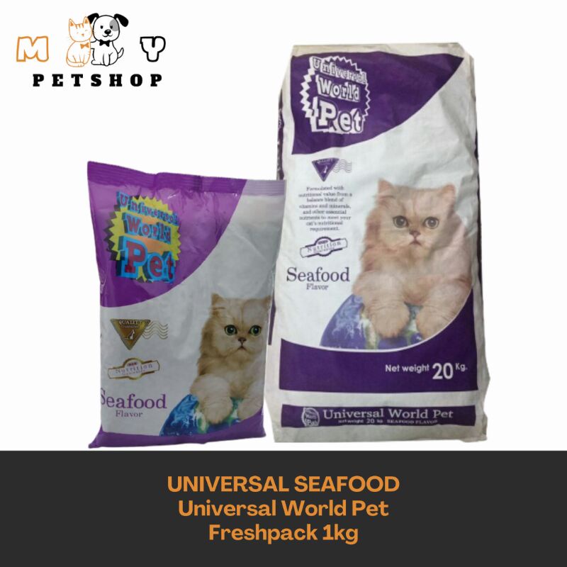 UNIVERSAL SEAFOOD ADULT 1KG - Makanan Kucing Dewasa Freshpack 1kg