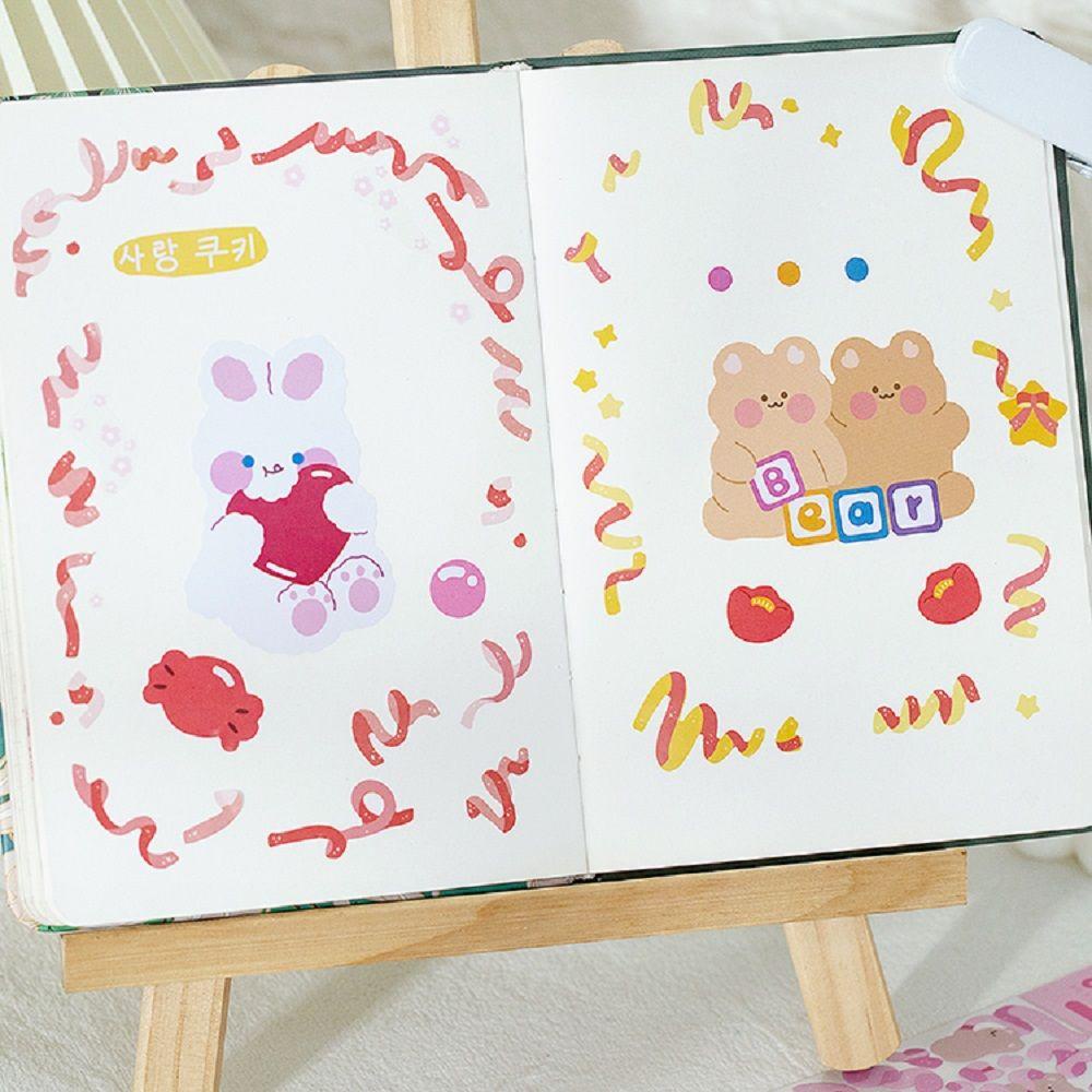 Populer 2PCS Kawaii Stiker Seni Perlengkapan Sekolah Candy House Sticker Foto Stiker Hias Dicat