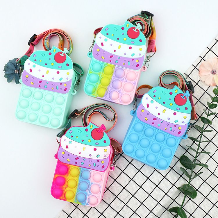 TASHAPPY EL 4560 Tas SELEMPANG Anak Pop it Lucu Gambar Ice Cream Kekinian supplier tas import