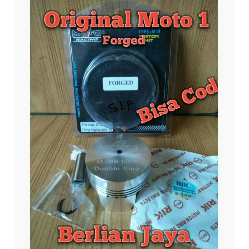 seher/piston kit moto 1 uk 53,5/54/54,5/55/55,25/56 pin 13 forgin double ring buat motor beat/vario1