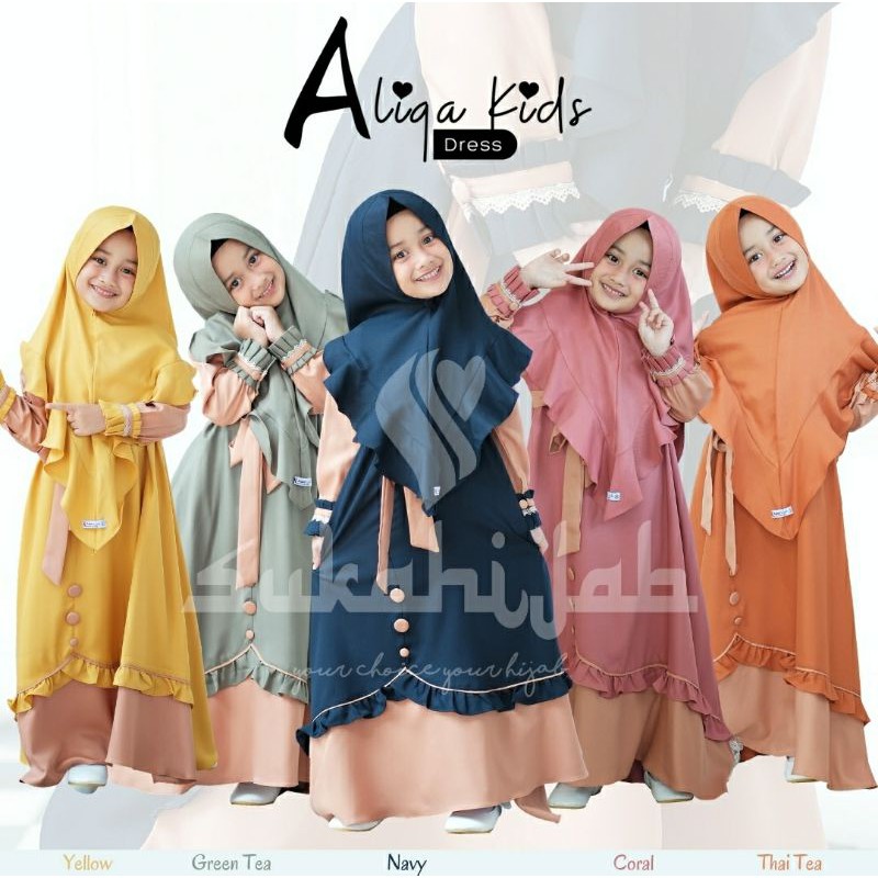 Aliqa dress KIDS ORI Sukahijab
