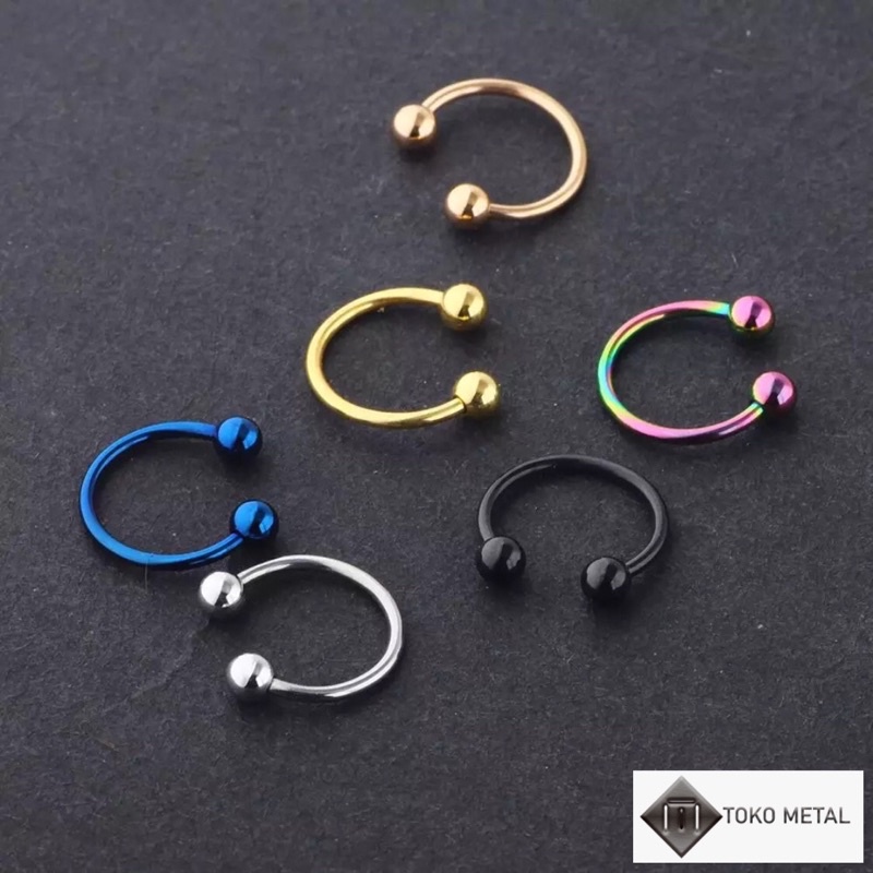 ANTING TITANIUM ROSSI/PIERCING C UNTUK PRIA &amp; WANITA [TOKO METAL]