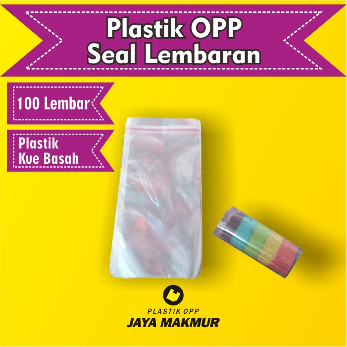 Jual Plastik Opp Seal Lembaran 7x18cm 8x18cm 9x18cm Pastik Kue Basah One Sheet 100 Lbr Shopee 9019