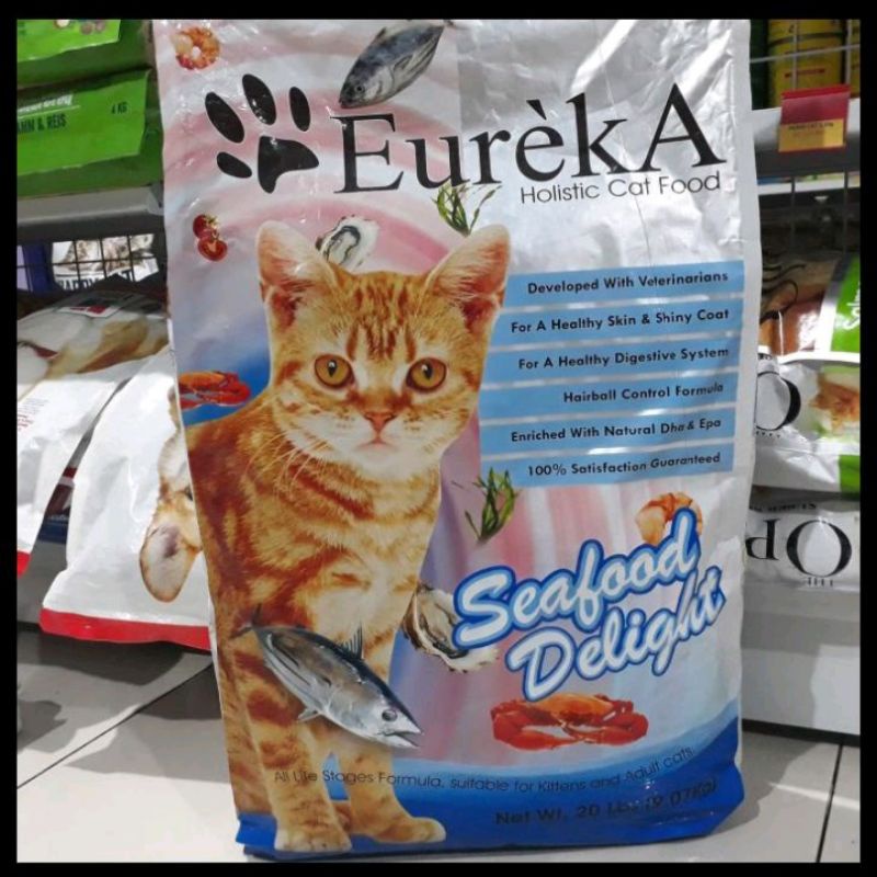 grab/gojek Eureka seafood delight 9,07 kg - makanan kucing dewasa