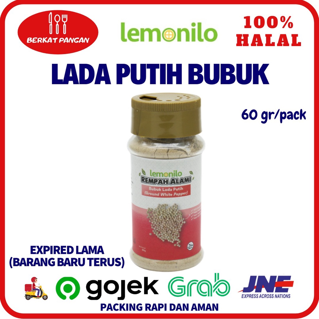 Lemonilo Rempah Lada Putih Bubuk (Ground White Pepper) 60 gr