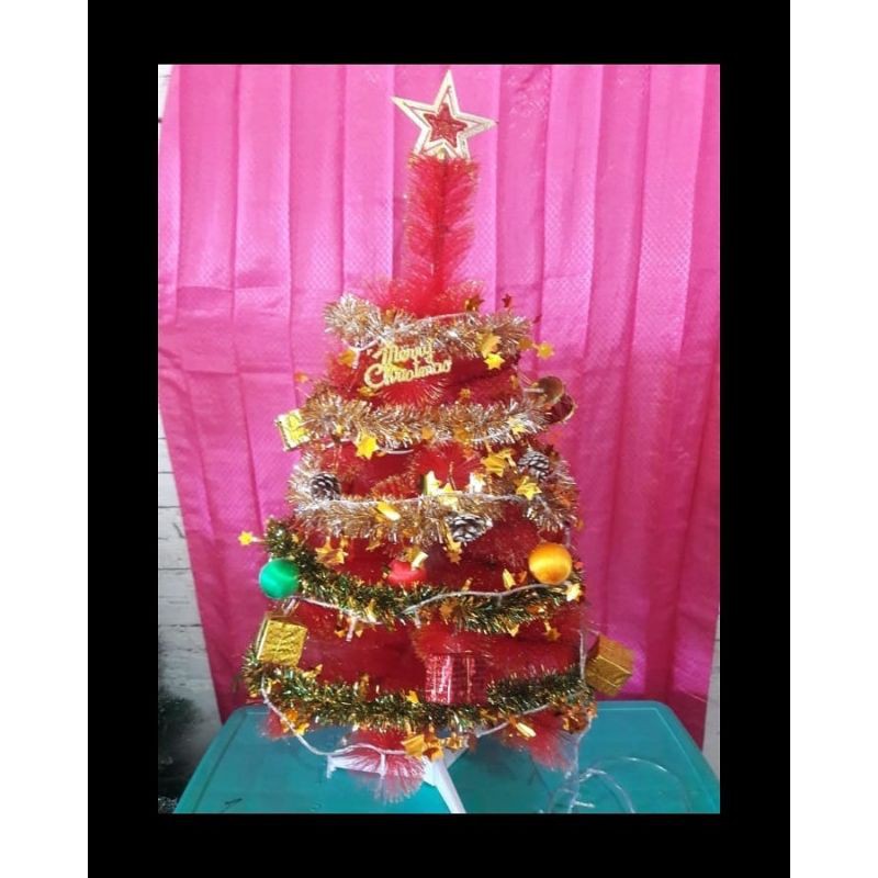 Bisa Cod: Ready Pohon natal 3feet (realnya 95cm)