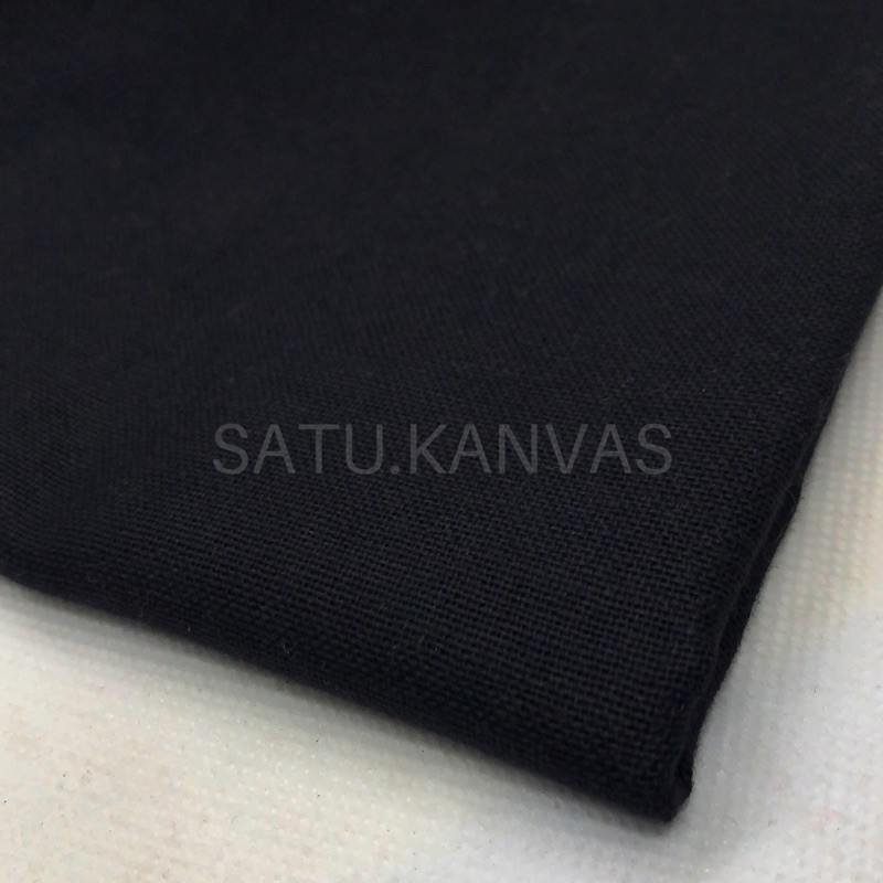 Kain LINEN RAMI Kualitas Premium bahan katun linen-Hitam